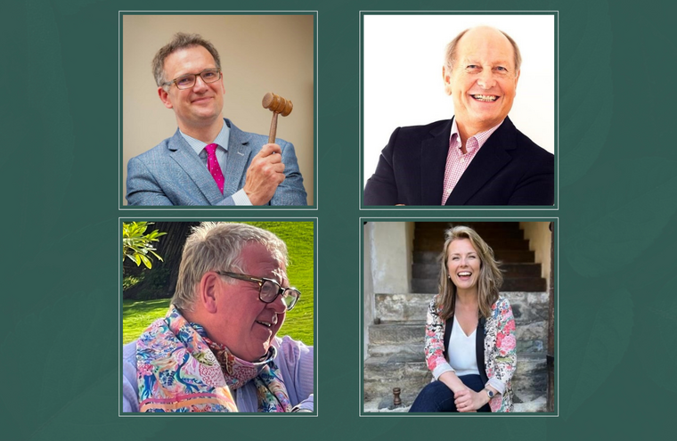 Headshots of Charles Hanson, Charlie Ross, Philip Serrell and Christina Trevanion