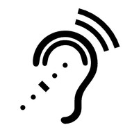 An image of the hearing loop symbol